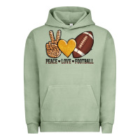 Pigment Oil Green peace love football Urban Hoodie - AdoDesignShop