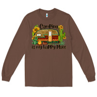 Chestnut camping is my happy place caravan Long Sleeve Tee - BarkalooDesign