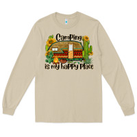 Mushroom camping is my happy place caravan Long Sleeve Tee - BarkalooDesign
