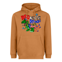 Meerkat red white rawr billie wilder Heavyweight Hoodie - texasbilliewilder