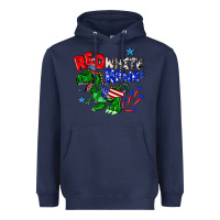 Navy red white rawr billie wilder Heavyweight Hoodie - texasbilliewilder