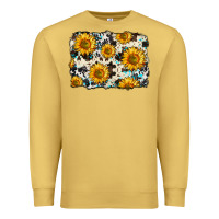 Antique Gold cowhide sunflower pattern Premium Sweatshirt - Zillion Design Studio