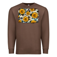 Chestnut cowhide sunflower pattern Premium Sweatshirt - Zillion Design Studio