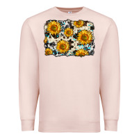 Pale Pink cowhide sunflower pattern Premium Sweatshirt - Zillion Design Studio