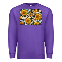 Purple cowhide sunflower pattern Premium Sweatshirt - Zillion Design Studio