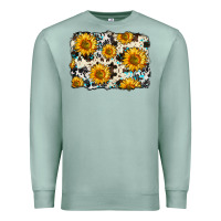 Seafoam cowhide sunflower pattern Premium Sweatshirt - Zillion Design Studio