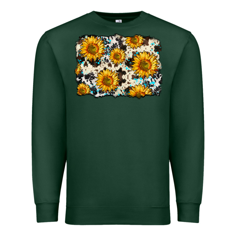 Cowhide Sunflower Pattern Premium Sweatshirt by Zillion Design Studio | Teevron