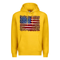 Lemon american flag and leopard Premium Hoodie - Artiststas