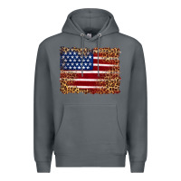 Rock american flag and leopard Premium Hoodie - Artiststas