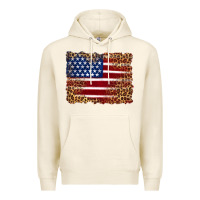 Tofu american flag and leopard Premium Hoodie - Artiststas