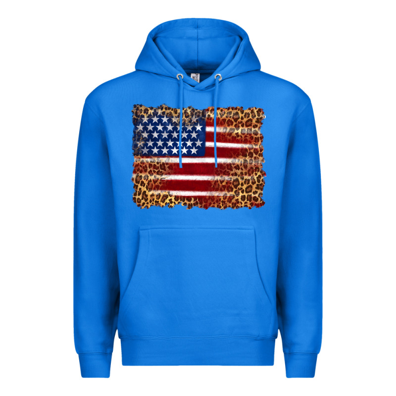 American Flag And Leopard Premium Hoodie by Artiststas | Teevron