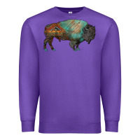 Purple aztec bison Premium Sweatshirt - RanaPortraitStore