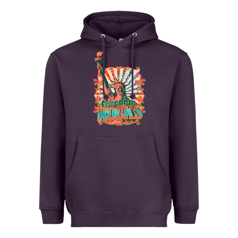 Retro Freedom Rocks Billie Wilder Heavyweight Hoodie by texasbilliewilder | Teevron