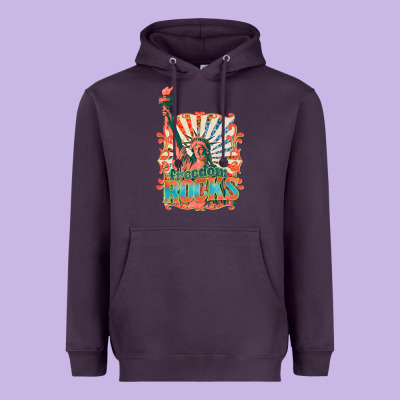 Heavyweight Hoodie retro freedom rocks billie wilder