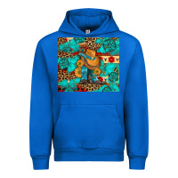 Cobalt cowboy boots with turquoise and aztec Urban Hoodie - Artiststas