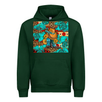 Forest Green cowboy boots with turquoise and aztec Urban Hoodie - Artiststas