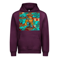 Mauve Wine cowboy boots with turquoise and aztec Urban Hoodie - Artiststas