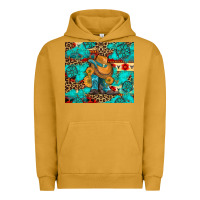 Pigment Peanut Butter cowboy boots with turquoise and aztec Urban Hoodie - Artiststas