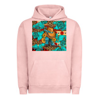 Pigment Salmon cowboy boots with turquoise and aztec Urban Hoodie - Artiststas