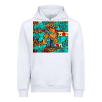 White cowboy boots with turquoise and aztec Urban Hoodie - Artiststas