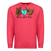 Cardinal peace love cow Premium Sweatshirt - RanaPortraitStore