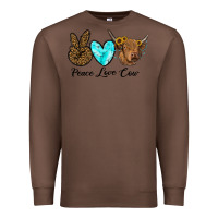 Chestnut peace love cow Premium Sweatshirt - RanaPortraitStore