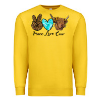 Lemon peace love cow Premium Sweatshirt - RanaPortraitStore