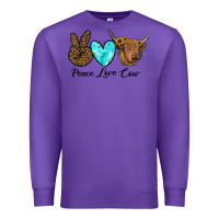 Purple peace love cow Premium Sweatshirt - RanaPortraitStore