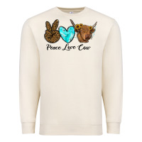 Sandshell peace love cow Premium Sweatshirt - RanaPortraitStore