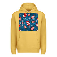 Antique Gold 4th uf july strawberries seamless pattern Premium Hoodie - BundleAndBundleShop