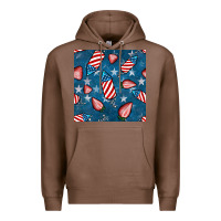 Chestnut 4th uf july strawberries seamless pattern Premium Hoodie - BundleAndBundleShop