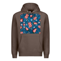 Coffee 4th uf july strawberries seamless pattern Premium Hoodie - BundleAndBundleShop