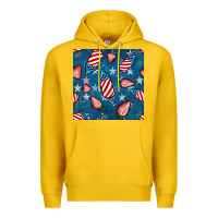 Lemon 4th uf july strawberries seamless pattern Premium Hoodie - BundleAndBundleShop