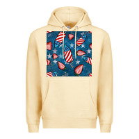 Pina Colada 4th uf july strawberries seamless pattern Premium Hoodie - BundleAndBundleShop
