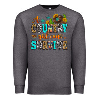 Charcoal Heather a country girl can survive Premium Sweatshirt - Zillion Design Studio