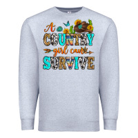Heather Grey a country girl can survive Premium Sweatshirt - Zillion Design Studio