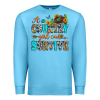 Ocean Blue a country girl can survive Premium Sweatshirt - Zillion Design Studio