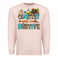 Pale Pink a country girl can survive Premium Sweatshirt - Zillion Design Studio