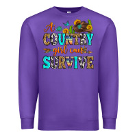 Purple a country girl can survive Premium Sweatshirt - Zillion Design Studio