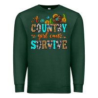Sports Green a country girl can survive Premium Sweatshirt - Zillion Design Studio