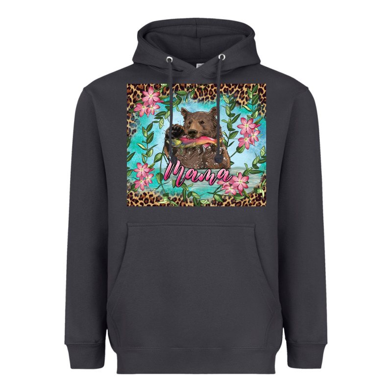 Mama Bear Haunting Fish Floral Tumbler Heavyweight Hoodie by RanaPortraitStore | Teevron