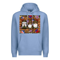 Colony Blue camouflage gnomes american flag star leopard Premium Hoodie - Artiststas