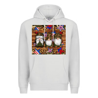 Dove Grey camouflage gnomes american flag star leopard Premium Hoodie - Artiststas