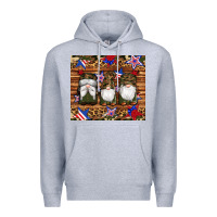 Heather Grey camouflage gnomes american flag star leopard Premium Hoodie - Artiststas