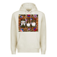 Oatmeal Heather camouflage gnomes american flag star leopard Premium Hoodie - Artiststas