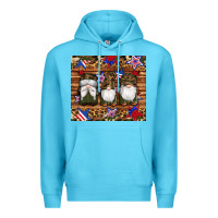 Ocean Blue camouflage gnomes american flag star leopard Premium Hoodie - Artiststas