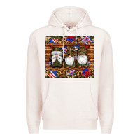Pale Pink camouflage gnomes american flag star leopard Premium Hoodie - Artiststas