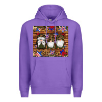 Purple camouflage gnomes american flag star leopard Premium Hoodie - Artiststas