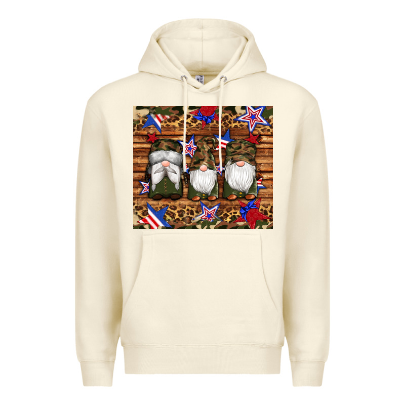 Camouflage Gnomes American Flag Star Leopard Premium Hoodie by Artiststas | Teevron