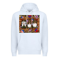 White camouflage gnomes american flag star leopard Premium Hoodie - Artiststas